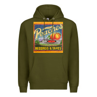 Army Green peaches records and tapes Premium Hoodie - lanVoArt