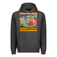 Charcoal Heather peaches records and tapes Premium Hoodie - lanVoArt