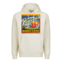Oatmeal Heather peaches records and tapes Premium Hoodie - lanVoArt