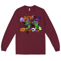 Burgundy october 31 Long Sleeve Tee - CowGirlArtShop