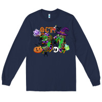 Navy october 31 Long Sleeve Tee - CowGirlArtShop