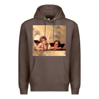 Coffee Hot Trend Angels Raphael Cupid Cherubs Art Valentine Angel Premium Hoodie - lanVoArt