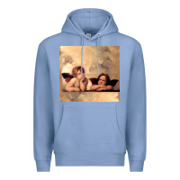 Colony Blue Hot Trend Angels Raphael Cupid Cherubs Art Valentine Angel Premium Hoodie - lanVoArt