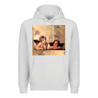 Dove Grey Hot Trend Angels Raphael Cupid Cherubs Art Valentine Angel Premium Hoodie - lanVoArt