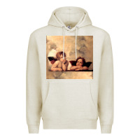 Oatmeal Heather Hot Trend Angels Raphael Cupid Cherubs Art Valentine Angel Premium Hoodie - lanVoArt
