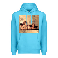 Ocean Blue Hot Trend Angels Raphael Cupid Cherubs Art Valentine Angel Premium Hoodie - lanVoArt