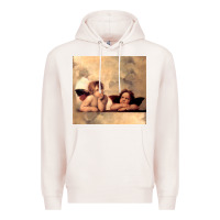 Pale Pink Hot Trend Angels Raphael Cupid Cherubs Art Valentine Angel Premium Hoodie - lanVoArt