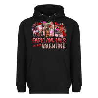 Farm Animals Is My Valentine Heavyweight Hoodie | Teevron