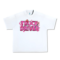 White Breast Cancer truck driver Urban Heavy Tee - texasbilliewilder