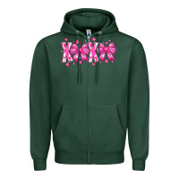Sports Green XOXO Valentines Zipper Hoodie - CowhideDigitalArt