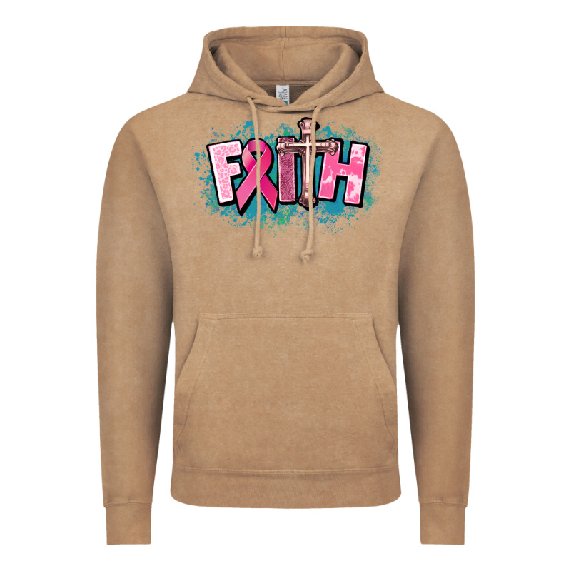 Cancer Faith Cross Vintage Hoodie by HowdyJamesFarm | Teevron