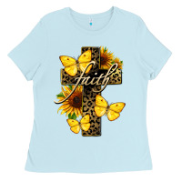 Baby Blue Western Faith Ladies Tee - LillyAllenDesigns