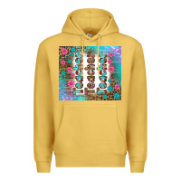Antique Gold teacher gemstone and pink flower tumbler Premium Hoodie - BundleAndBundleShop