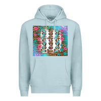 Blue Mist teacher gemstone and pink flower tumbler Premium Hoodie - BundleAndBundleShop