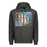 Charcoal Heather teacher gemstone and pink flower tumbler Premium Hoodie - BundleAndBundleShop