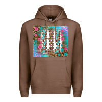Chestnut teacher gemstone and pink flower tumbler Premium Hoodie - BundleAndBundleShop