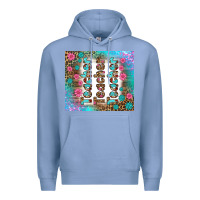 Colony Blue teacher gemstone and pink flower tumbler Premium Hoodie - BundleAndBundleShop