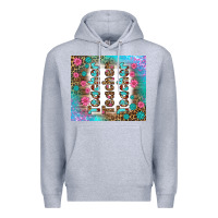 Heather Grey teacher gemstone and pink flower tumbler Premium Hoodie - BundleAndBundleShop