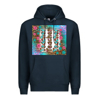 Navy teacher gemstone and pink flower tumbler Premium Hoodie - BundleAndBundleShop