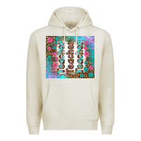 Oatmeal Heather teacher gemstone and pink flower tumbler Premium Hoodie - BundleAndBundleShop