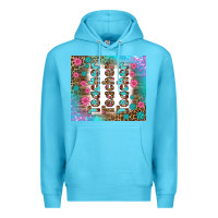 Ocean Blue teacher gemstone and pink flower tumbler Premium Hoodie - BundleAndBundleShop