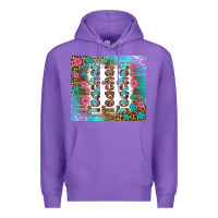 Purple teacher gemstone and pink flower tumbler Premium Hoodie - BundleAndBundleShop