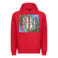 Red teacher gemstone and pink flower tumbler Premium Hoodie - BundleAndBundleShop
