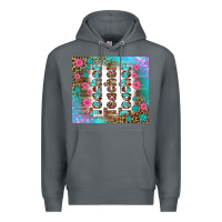 Rock teacher gemstone and pink flower tumbler Premium Hoodie - BundleAndBundleShop