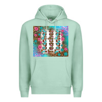 Seafoam teacher gemstone and pink flower tumbler Premium Hoodie - BundleAndBundleShop