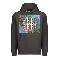 Smoke teacher gemstone and pink flower tumbler Premium Hoodie - BundleAndBundleShop