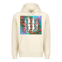 Tofu teacher gemstone and pink flower tumbler Premium Hoodie - BundleAndBundleShop