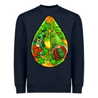 Navy st.patrick's teardrop earrings Heavyweight Sweatshirt - FaDigitalArtStudio