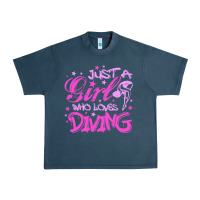 Midnight Navy funny springboard diving quote diver gift for love girl Urban Heavy Tee - lanVoArt