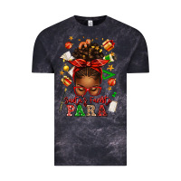 Cloud Black santa's favorite para afro messy bun Vintage Tee - texasbilliewilder