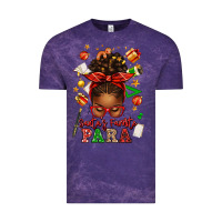 Cloud Purple santa's favorite para afro messy bun Vintage Tee - texasbilliewilder