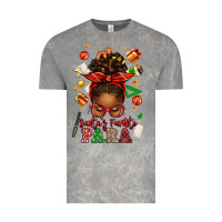 Cloud Rock santa's favorite para afro messy bun Vintage Tee - texasbilliewilder