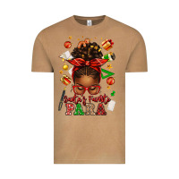 Vintage Camel santa's favorite para afro messy bun Vintage Tee - texasbilliewilder
