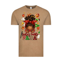 Vintage Coffee santa's favorite para afro messy bun Vintage Tee - texasbilliewilder