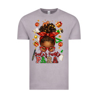 Vintage Zinc santa's favorite para afro messy bun Vintage Tee - texasbilliewilder