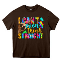 Chocolate Brown LGBTQ I Can't Even Think Straight Heavy Core Tee - BundleAndBundleShop