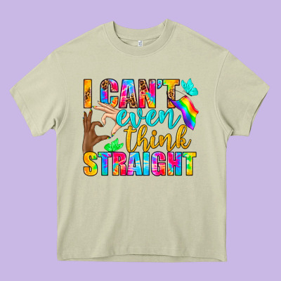 Lgbtq I Can't Even Think Straight Heavy Core Tee Designed By Bundleandbundleshop