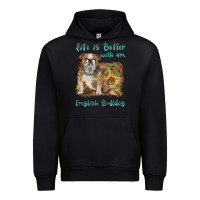 Black life is better with a english bulldog Urban Hoodie - BarkalooDesign