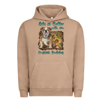 Pigment Burro life is better with a english bulldog Urban Hoodie - BarkalooDesign