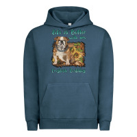 Pigment Midnight Navy life is better with a english bulldog Urban Hoodie - BarkalooDesign