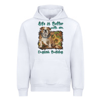 White life is better with a english bulldog Urban Hoodie - BarkalooDesign