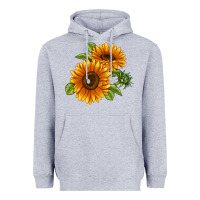 Heather Grey Soraya Sunflower Heavyweight Hoodie - LillyAllenDesigns
