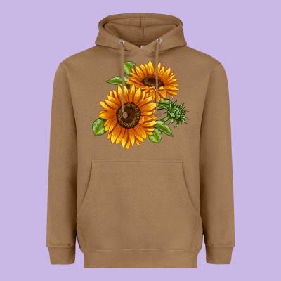 Soraya Sunflower Heavyweight Hoodie Designed By Lillyallendesigns