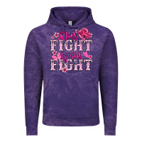 Cloud Purple Her fight is our fight Cancer Awareness Vintage Hoodie - HowdyJamesFarm