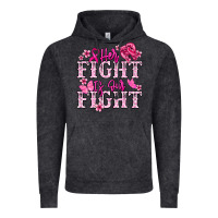 Vintage Black Her fight is our fight Cancer Awareness Vintage Hoodie - HowdyJamesFarm
