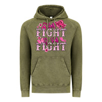 Vintage Olive Her fight is our fight Cancer Awareness Vintage Hoodie - HowdyJamesFarm